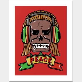 Peace maker skull Posters and Art